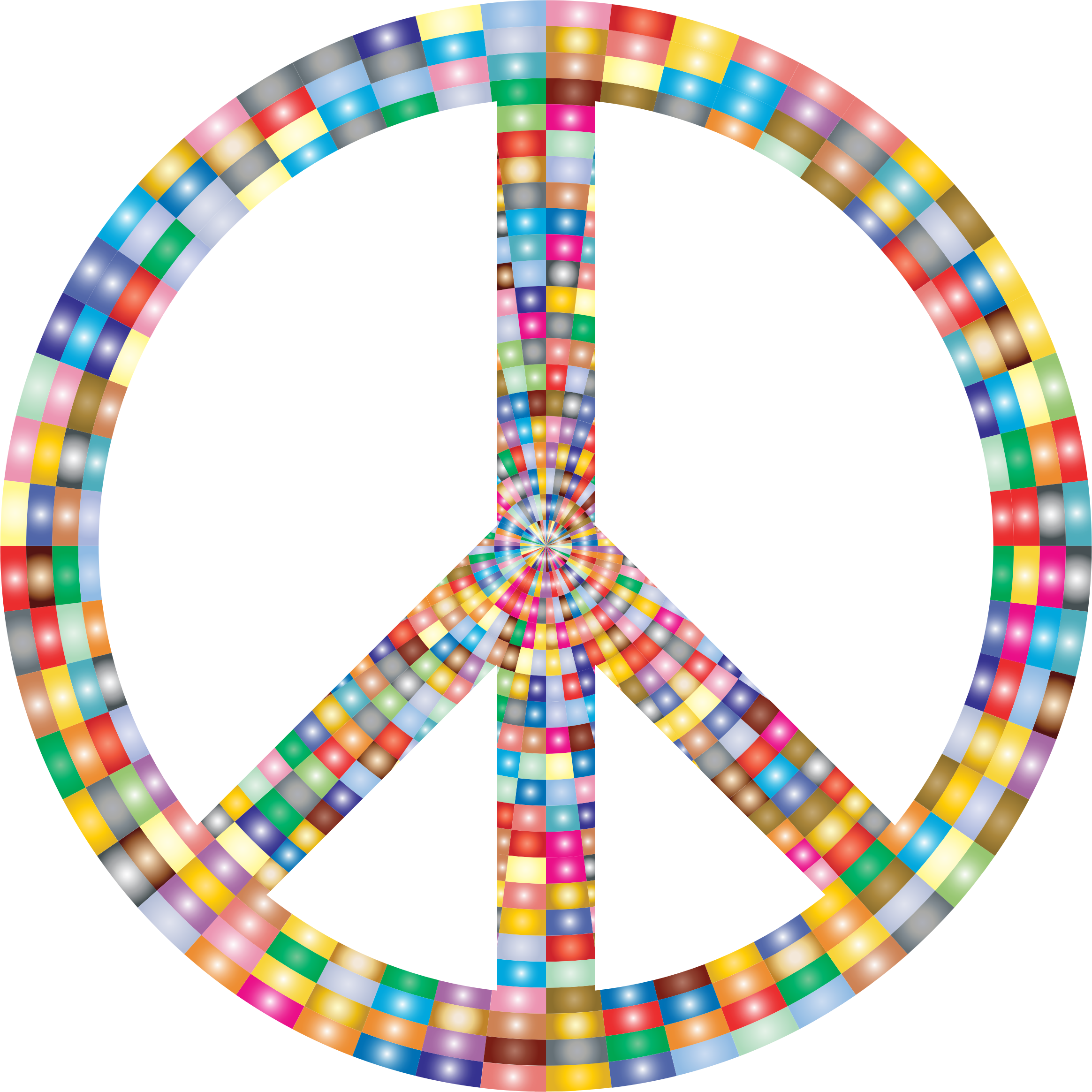 Peace Sign Clip Art Black And White Free Clipart 3 - 1960s Clipart (2328x2328)