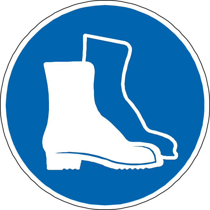 Blue Socks Cliparts 29, - Safety Boots Sign (720x720)