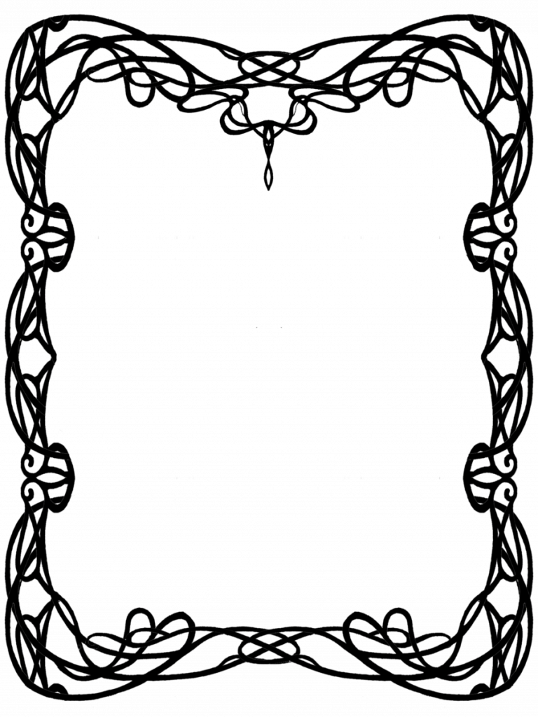 Art Deco Wallpaper Border - Art Nouveau Borders Png (768x1024)