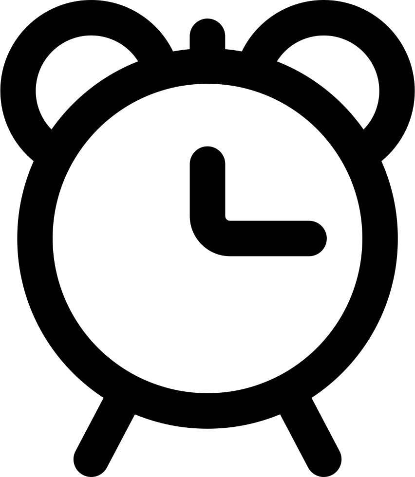 Alarm Clock Outline Comments - Black Outline Of Alarm Clock (852x980)