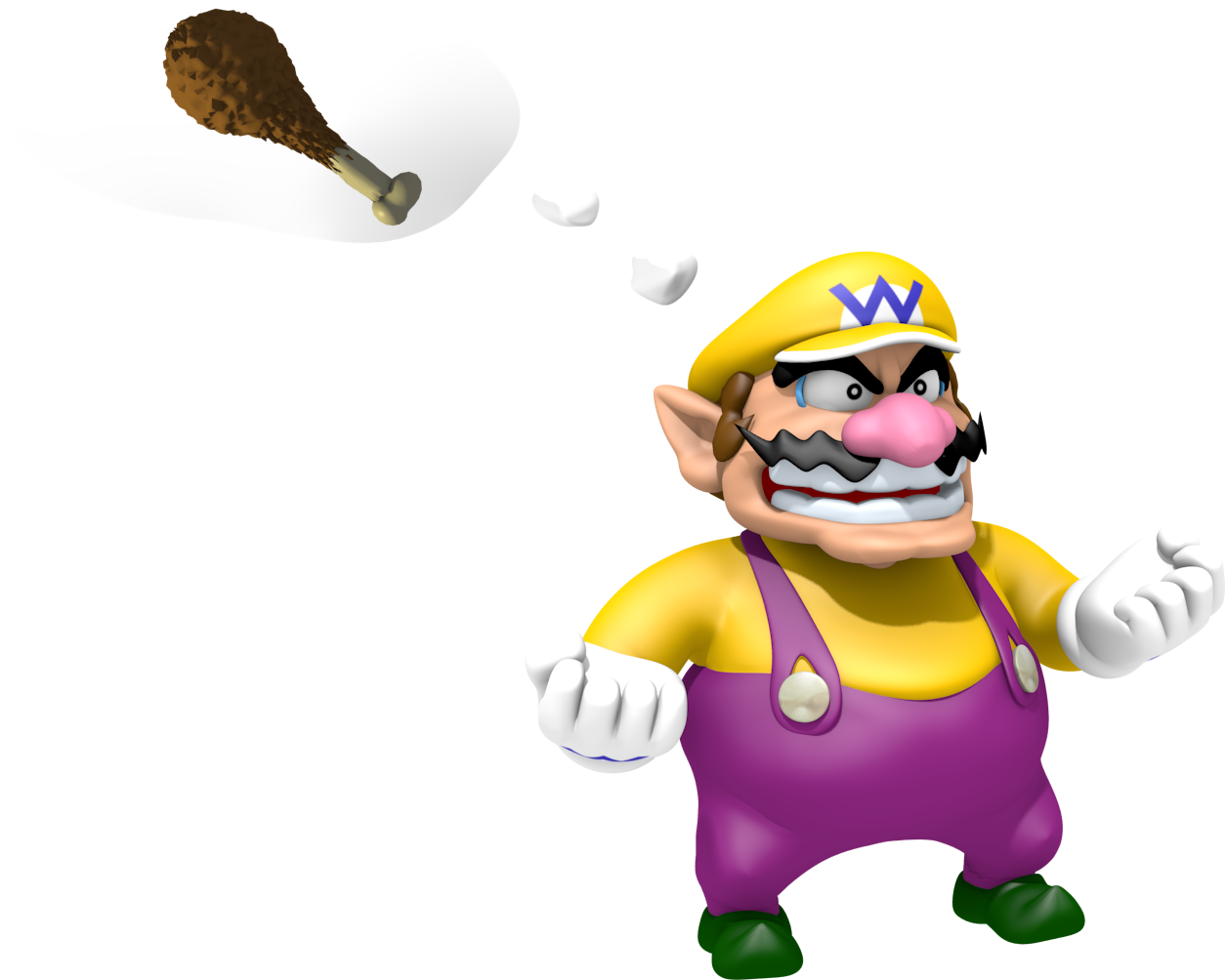 Wario Wants A Drumstick By Vinfreild - Cartoon (2048x1024)