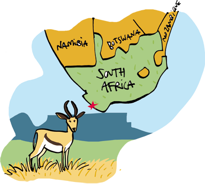 Trees4schools South Africa Map - South Africa (400x360)