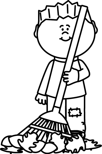 Kids Clip Art - Clipart Black And White Autmn (343x519)