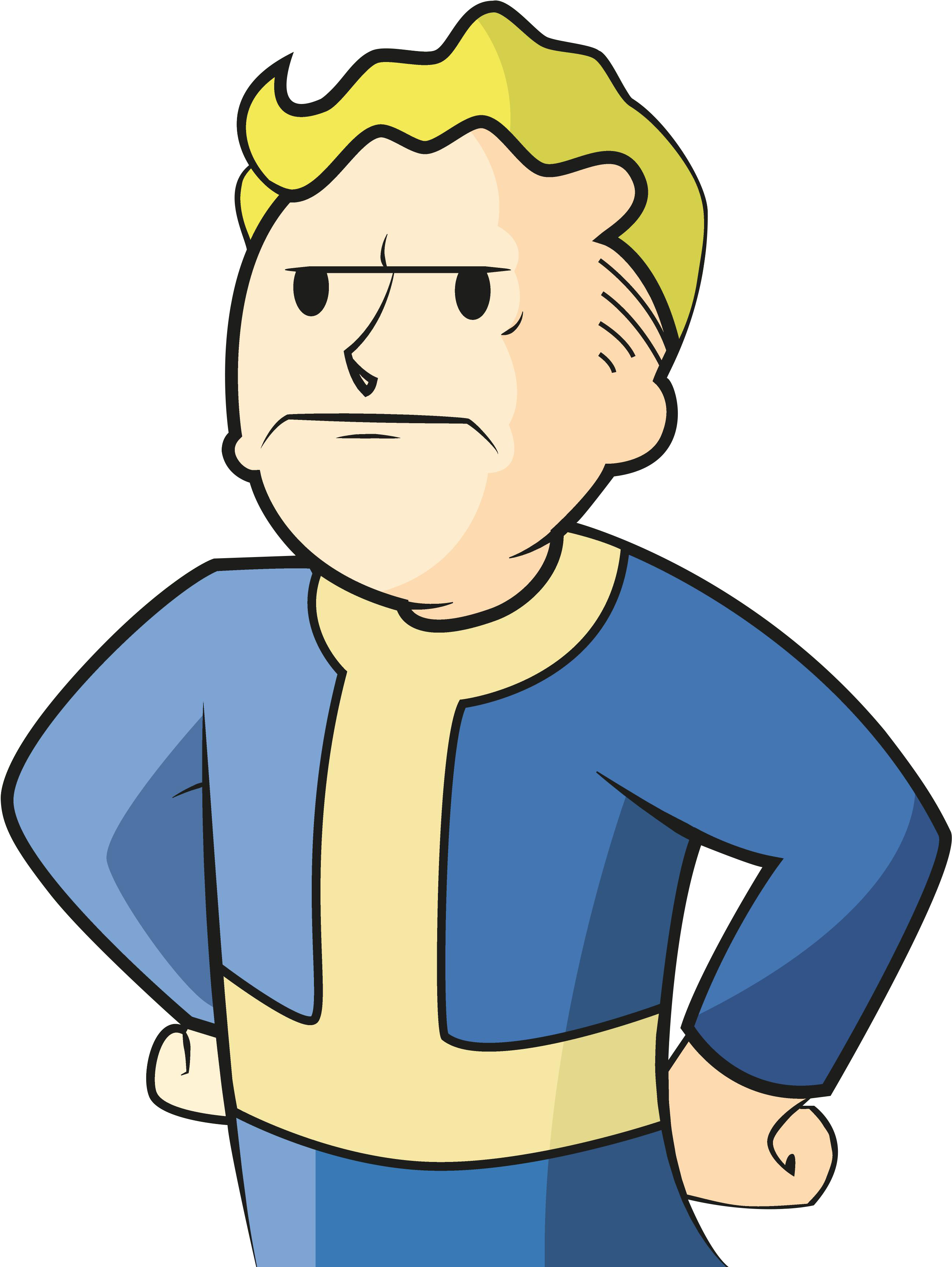 Monday Morning Grumpy Vault-tec Boy - Fallout 4 Vault Boy Mad (2944x3750)