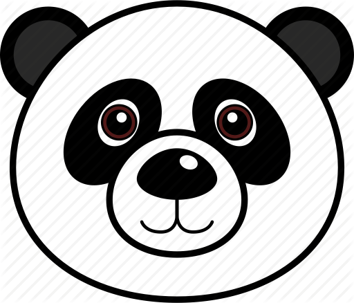 Panda Head Png - Panda Face Drawing Easy (512x438)