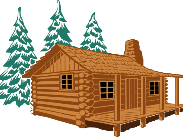 Cabin Clipart Log Home - Cabin In The Woods Queen Duvet (640x480)