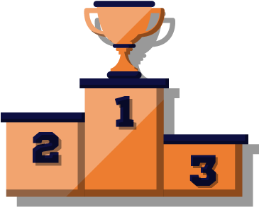 Illustration Of A Winners Podium And Trophy - Podium (480x320)