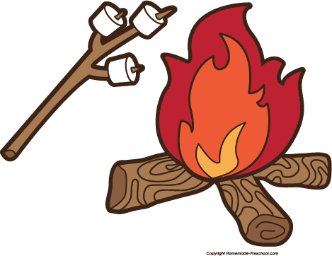 Click To Save Image - Fire Camping Clip Art (469x362)