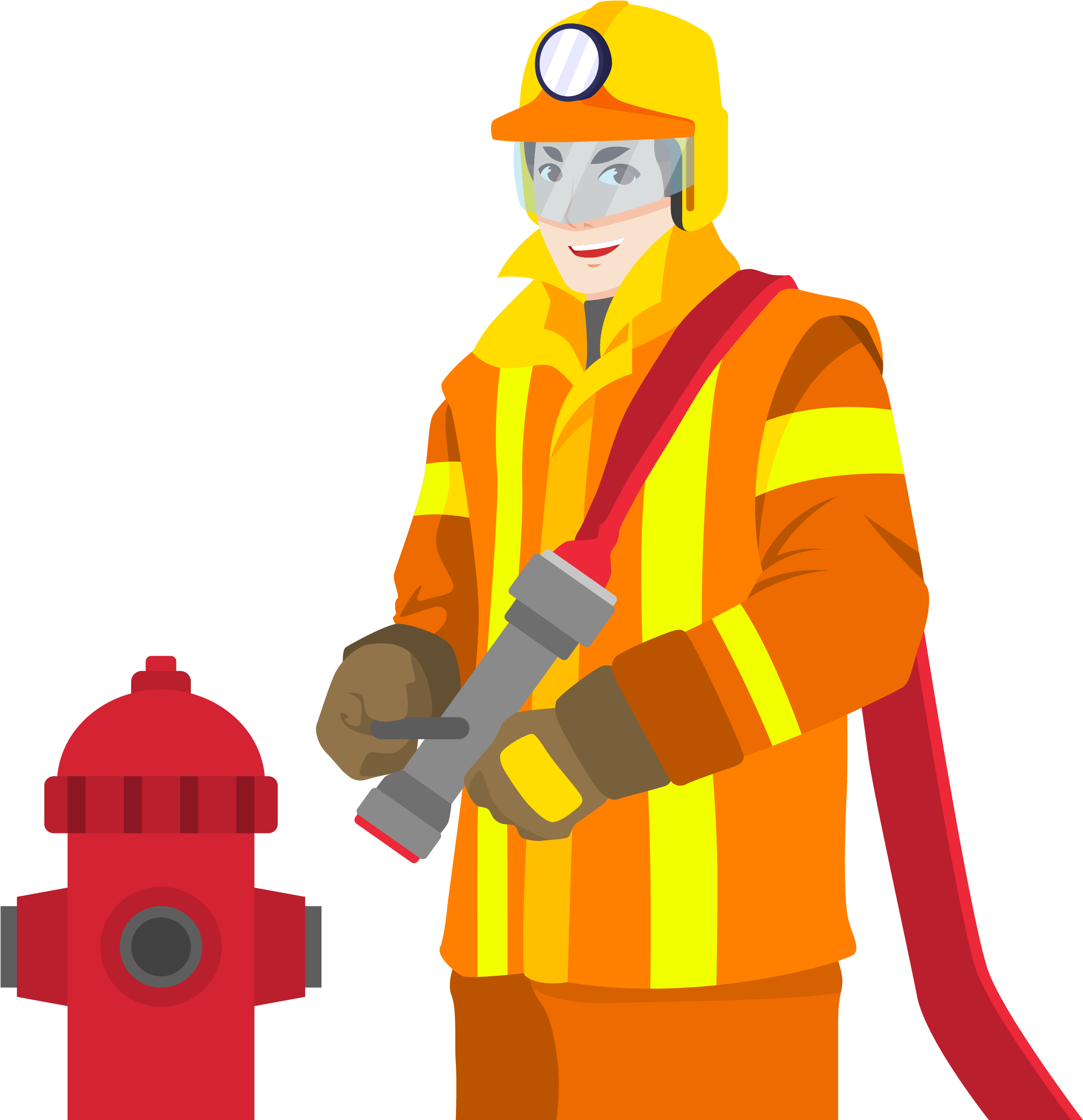 Firefighter Euclidean Vector Fire Safety - Пожарник Вектор (2320x2771)