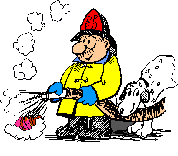 Fire Truck Clipart Fire Prevention - Fire Brigade Van Cartoon (690x580)