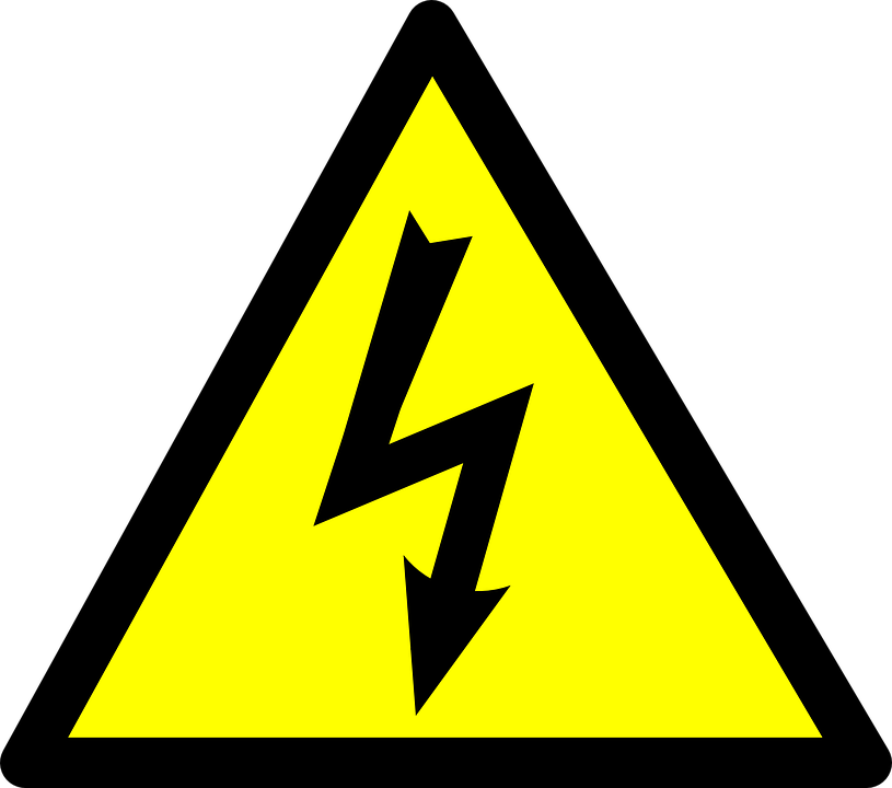 Lightning Clipart Voltage - Warning Symbol (815x720)