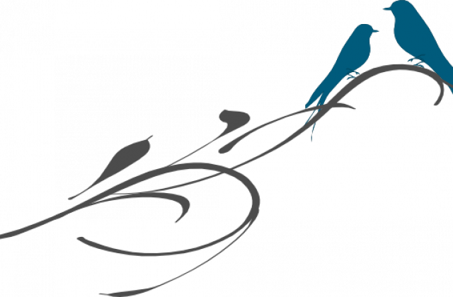 Love Bird Silhouette - Clip Art (640x420)