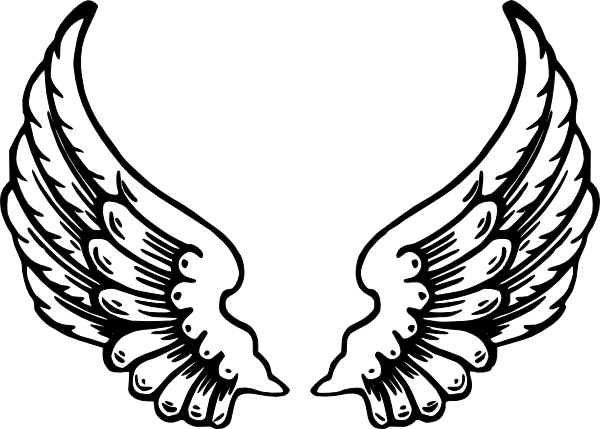 Vinge 1 Clip Art - Angel Wings Cut Out (640x457)