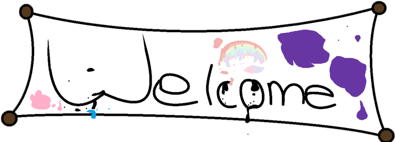 Welcome Banner With Paint Splattered By Candiedoespokemon - Welcome Banner With Paint Splattered By Candiedoespokemon (1024x289)