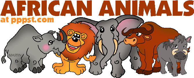 African Animals Clipart - Microsoft Powerpoint (709x308)