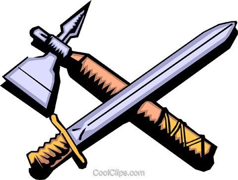 Weapon Clipart Cartoon - Cartoon Weapons (480x364)
