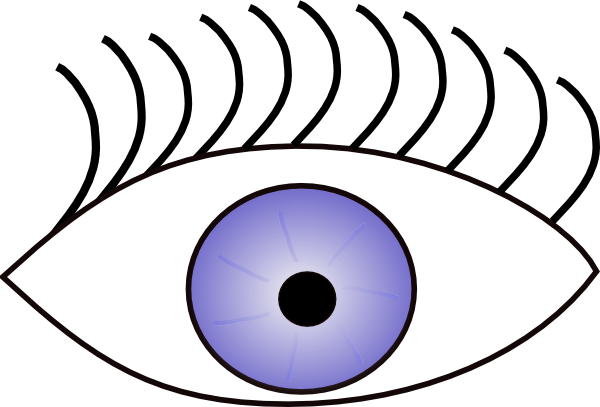 Blue Eyes Clipart - Sight Sense Clip Art (600x407)