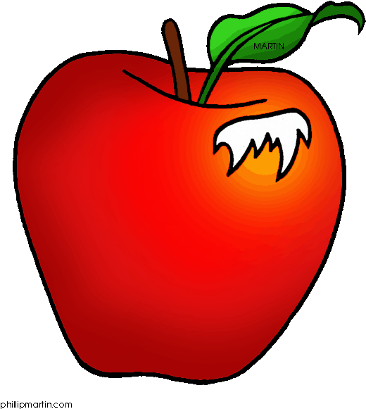 Biology Clip Art By Phillip Martin, Apple - Phil Martin Clipart Apple (571x648)