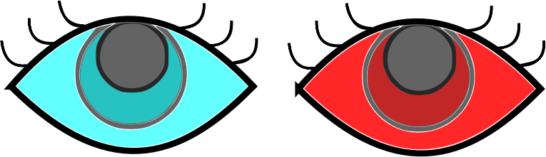 Blue And Red Eyes - Eye (2596x750)