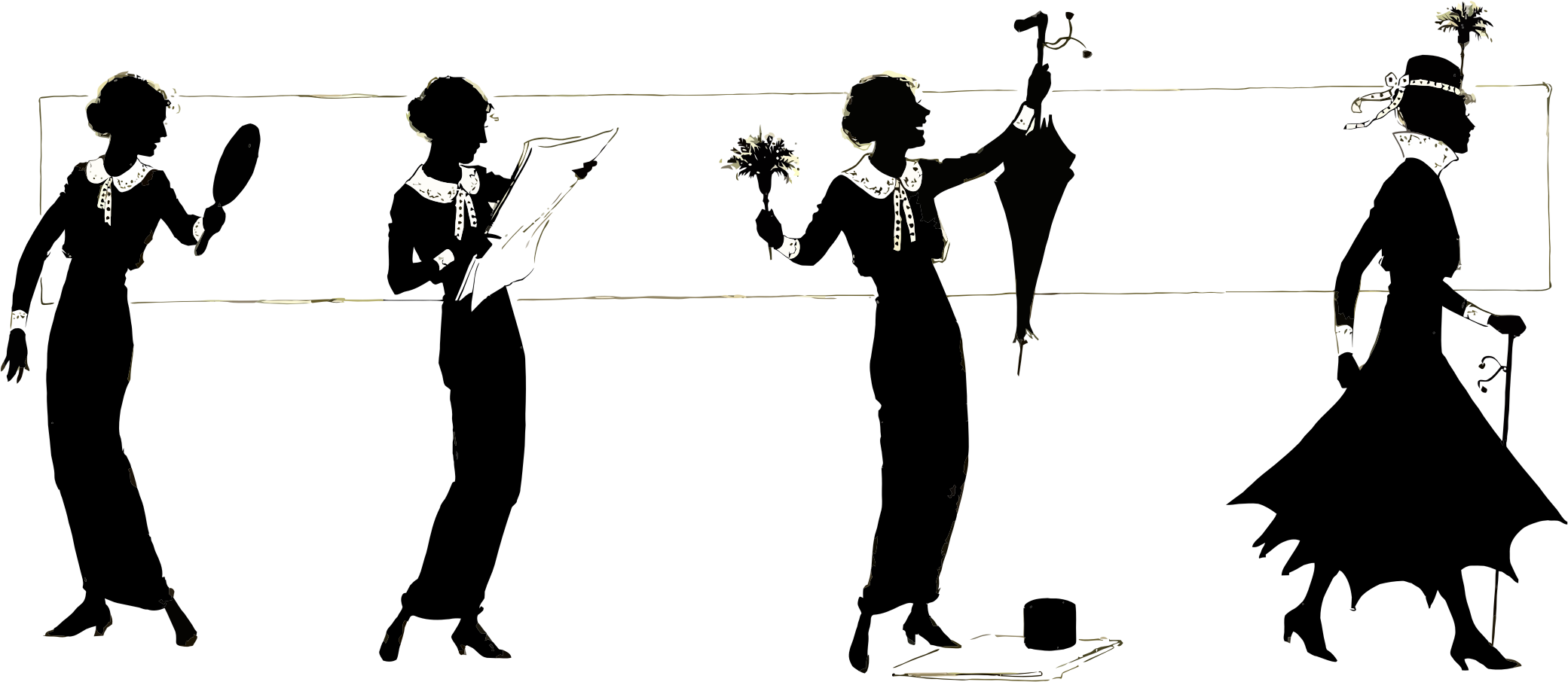 Women Silhouette - Silhouette (2081x906)