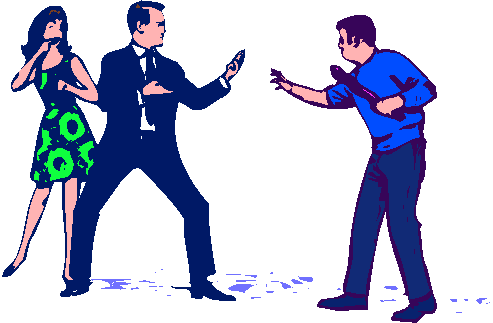 Man Defending Woman - Dos Hombres Peleando Por Una Mujer (493x323)