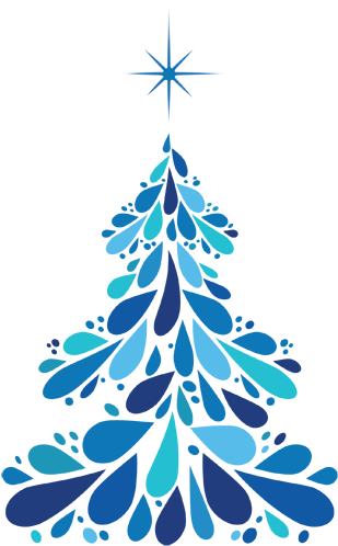 Books On The Tree - Christmas Tree Blue Png (600x600)