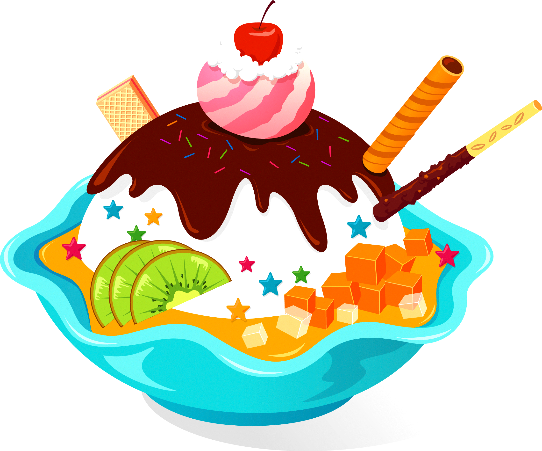 Ice Cream Cake Ice Cream Cone Cupcake - Ice Cream Cartoon (2244x1866)