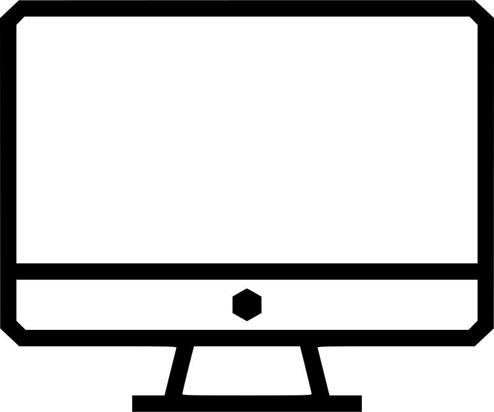 Screen Monitor Imac Computer Display Desktop Pc Comments - Computer Icon Vector Png (980x818)