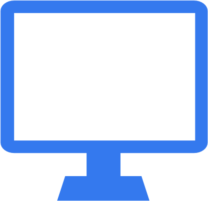 Pixel - Computer Icon Blue Png (512x512)
