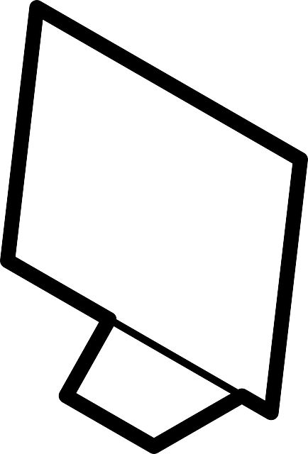 Computer Screen, Monitor, Display, Tft, Lcd, Computer - Computer Outline (434x640)