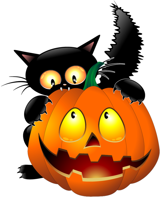 Cat Cartoon Images Halloween Clipart - Happy Halloween Pillow Cases Linen Sofa Cushion Cover (974x1024)