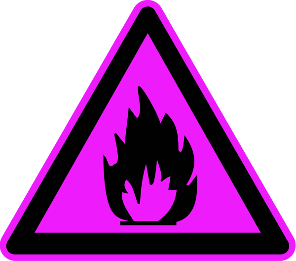 Hazard Sign Clip Art - Fire Warning Sign Vector (600x528)