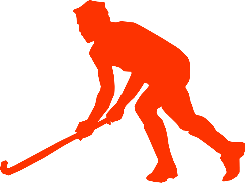 Grass Hockey Clip Art At Clker - Field Hockey Player Silhouette (2400x1791)