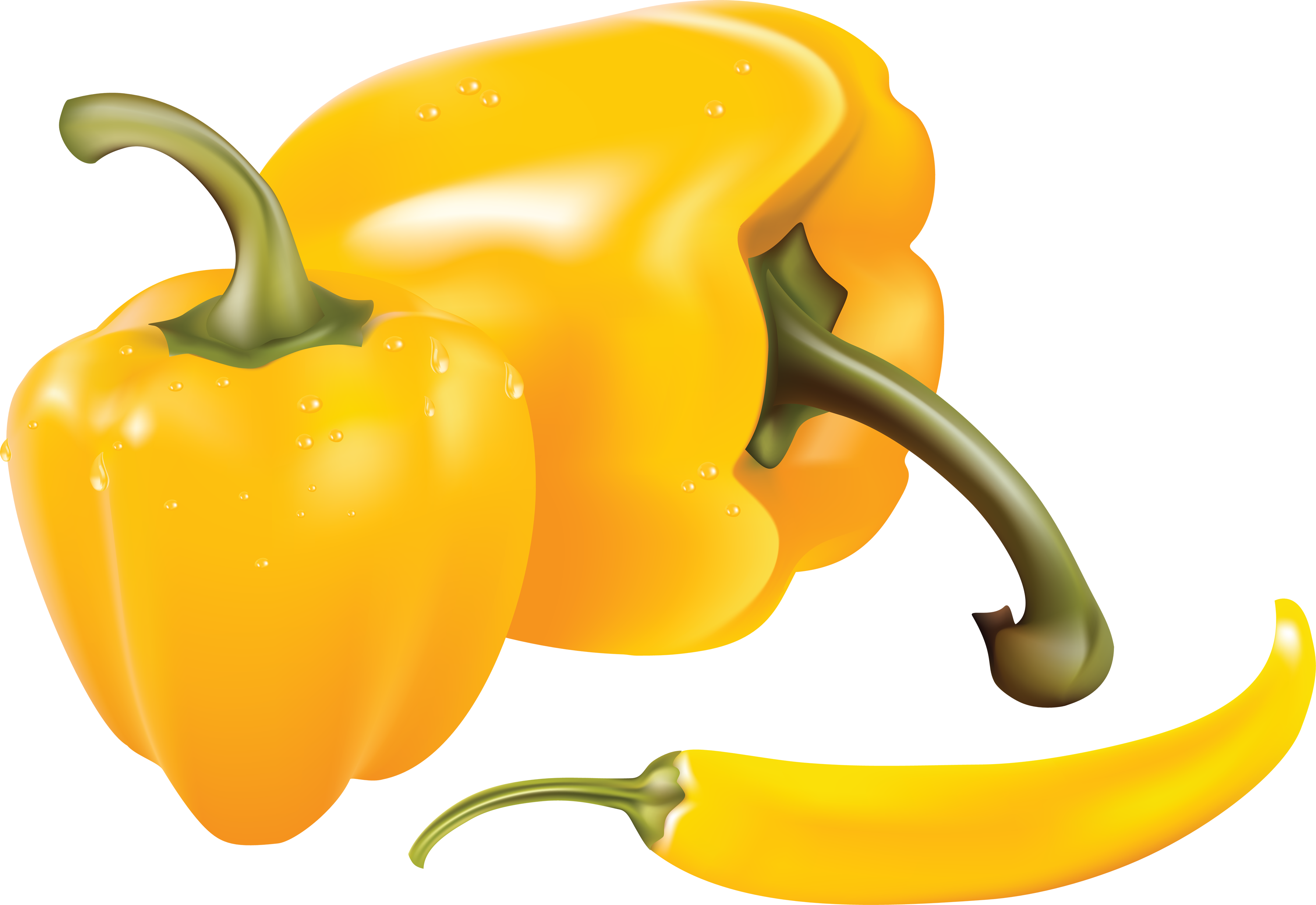 Yellow Bell Pepper Two - Yellow Pepper Png (3576x2460)