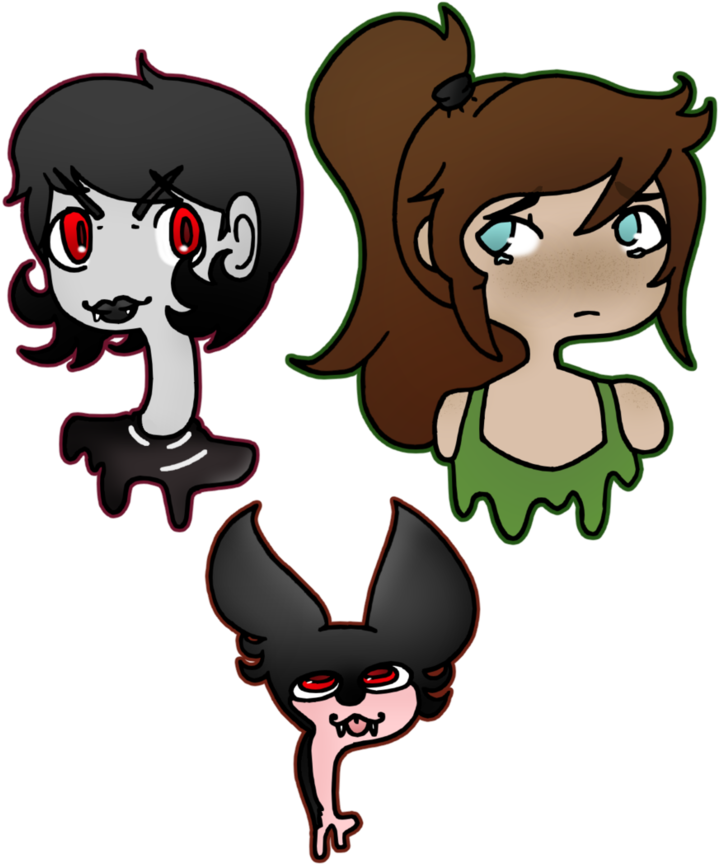 P, Lara And Grinny - Lara Pastamonsters (844x947)