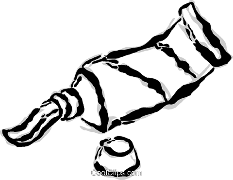 Tubo De Pasta De Dente Livre De Direitos Vetores Clip - Clip Art (480x370)