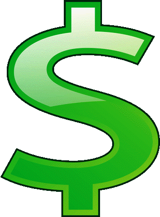 Cash Clipart Dollar Sign - Transparent Background Clipart Money Sign (331x448)