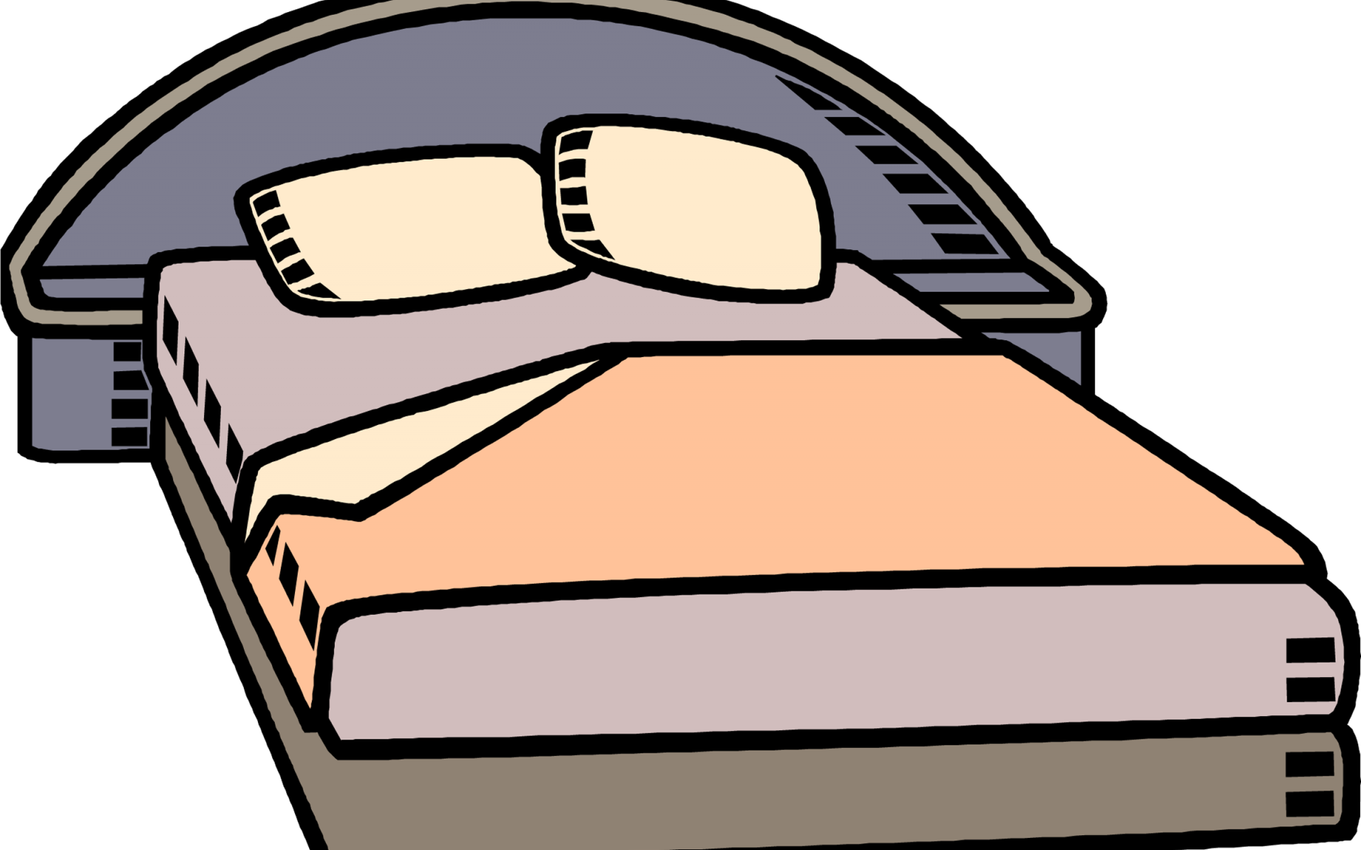 Make Bed Clipart - Bed Cartoon Images Transparent (1920x1200)
