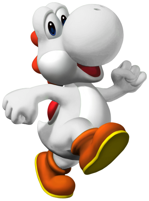 “ Semi Transparent Yoshi - Yoshi Mario (500x676)