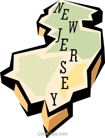 New Jersey Map Clipart - State Of New Jersey Clipart (367x480)
