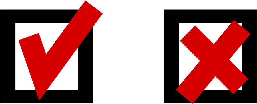 This Free Clip Arts Design Of Check Sign And Cross - Do's And Don Ts Vector (900x391)