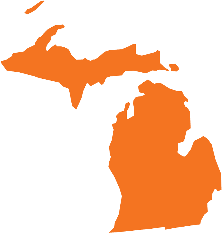 Ohio State Michigan Clipart - Michigan Counties 2016 Election (762x802)