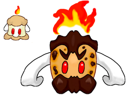 Roasted Marshmallow Pokemon - Cartoon (500x363)