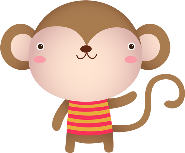 That Is All For My Korea Haul I Think I Will Have To - Monkey Cartoon Cute Png (600x500)
