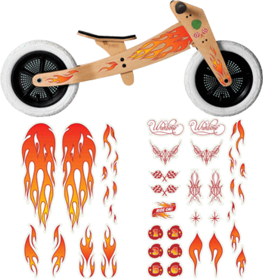 Autocolant Decorativ Pentru Bicicleta Wishbone De Lemn - Wishbone Design Stickers (850x1008)
