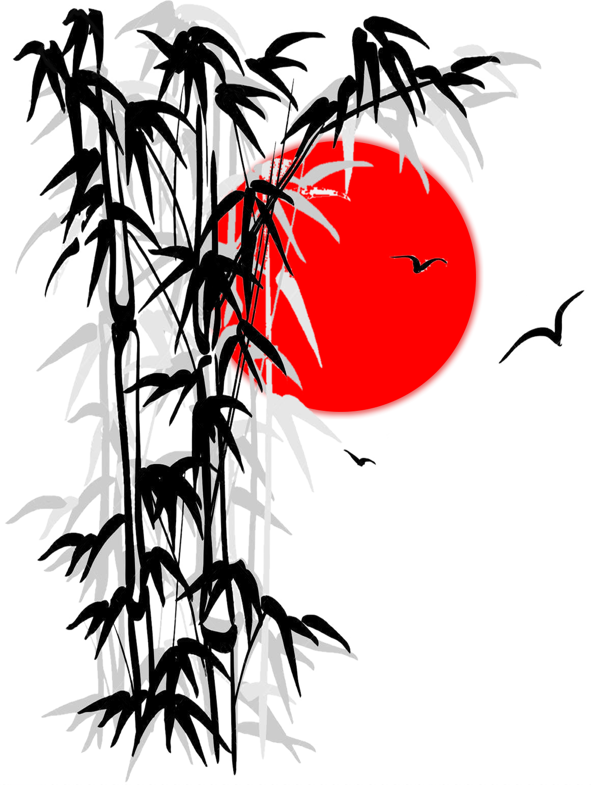 Bamboo Silhouette - Cây Tre Dạng Vector (1161x1542)