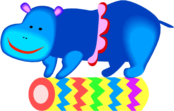 Baby Hippo Clip Art - Hippopotamus (600x400)