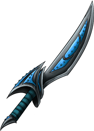Sword Clipart Blue - Sword Clipart (418x490)