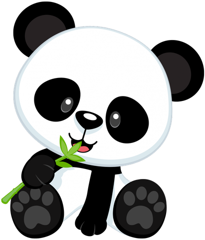 Luxury Panda Bear Clipart Ckren Uploaded This Image - Topo De Bolo Panda (411x480)