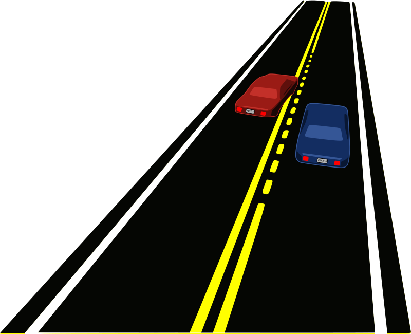 Way Clipart Horizontal Road - Passing Zone Road (800x650)